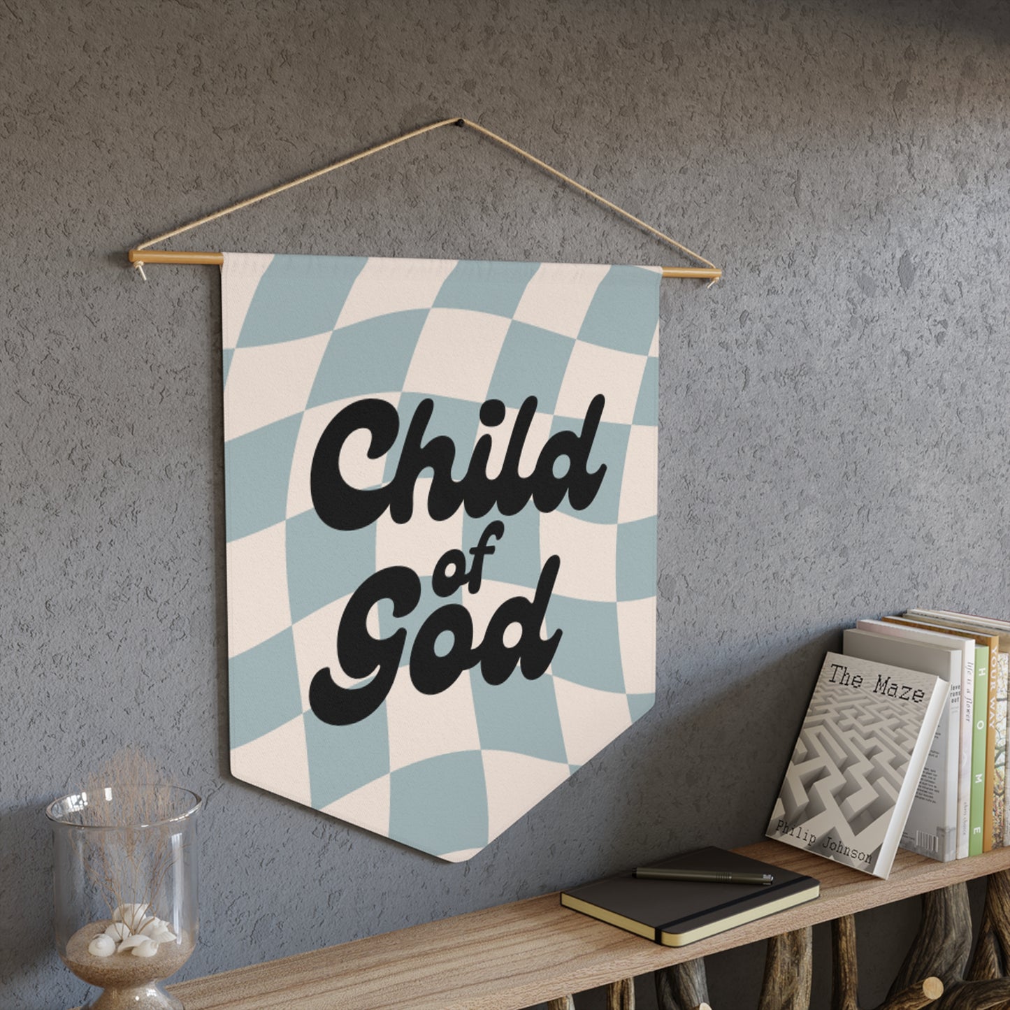 Pebble Blue Child of God Pennant