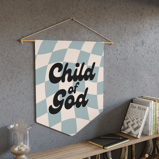 Pebble Blue Child of God Pennant