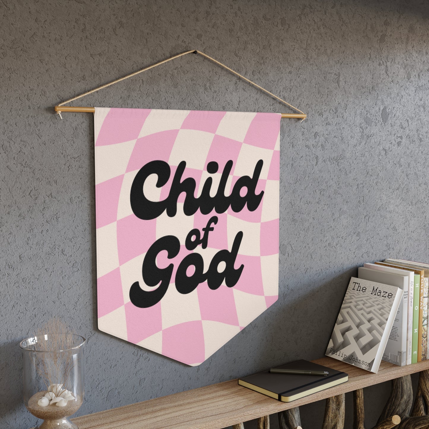 Pretty in Pink Child of God Pennant