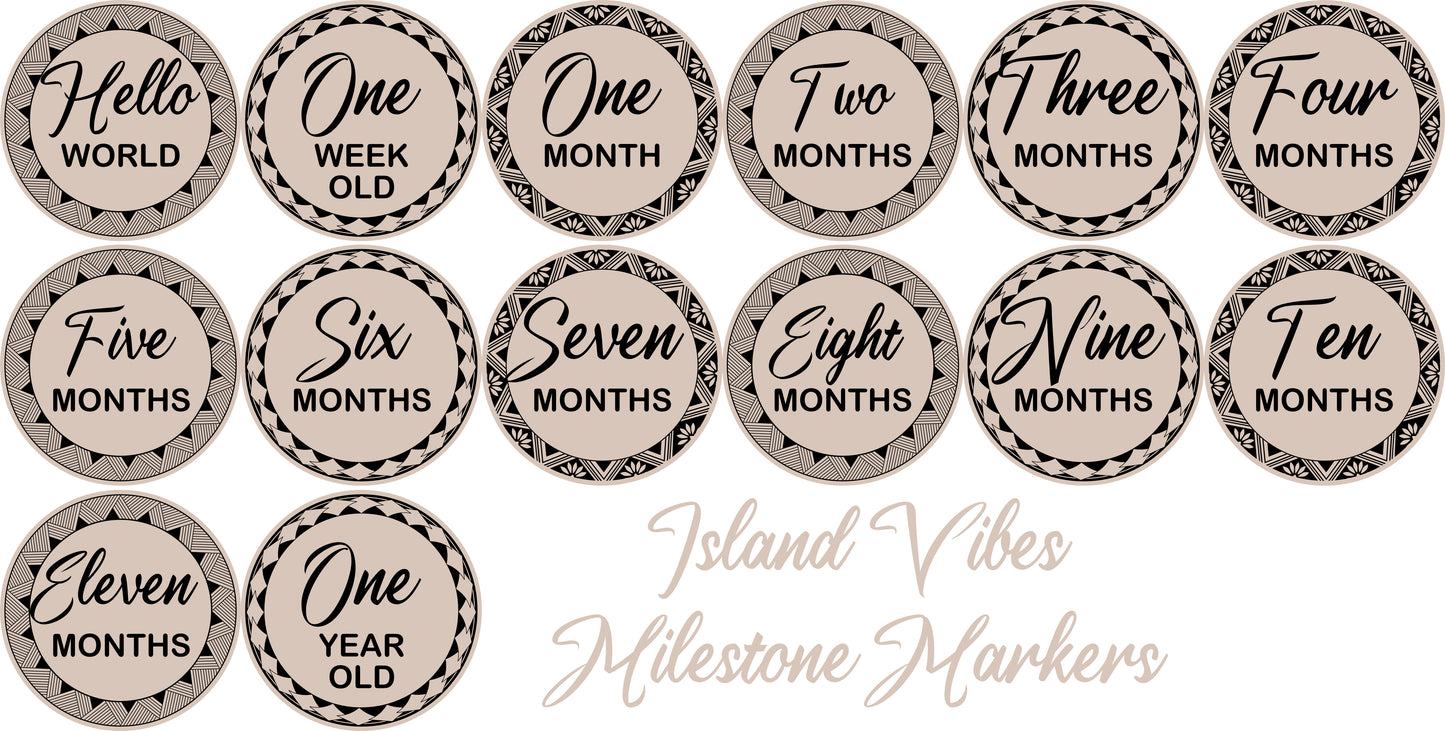 Island Vibes Milestone Markers