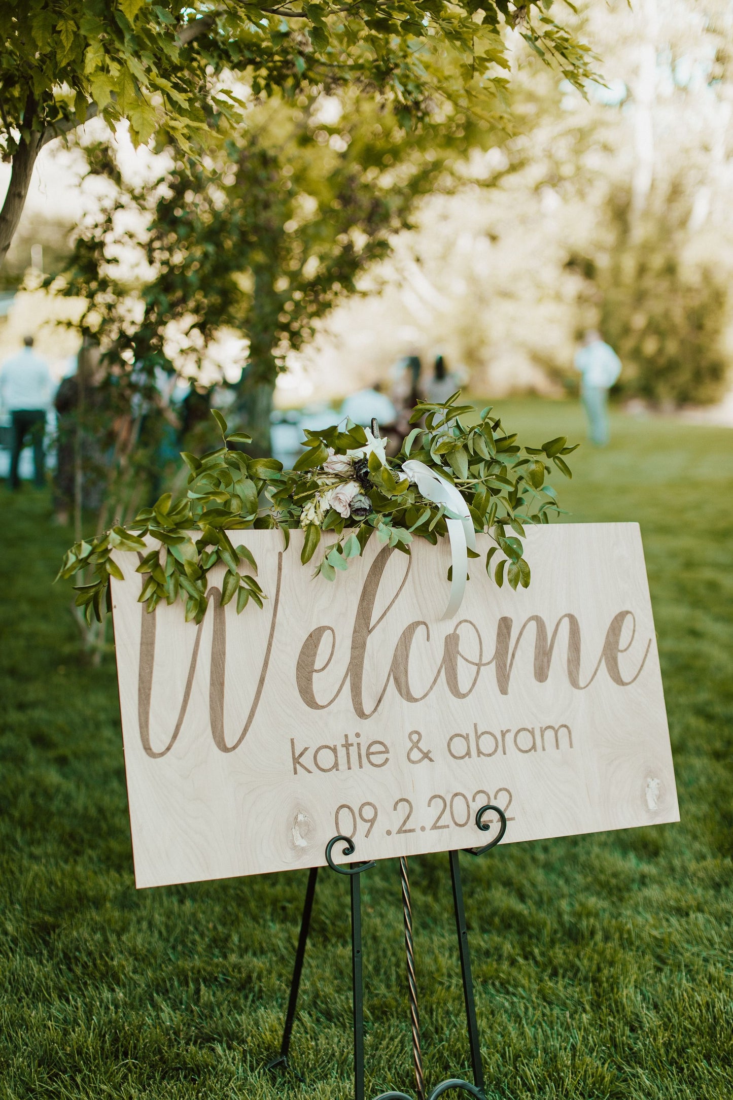 Wooden Wedding Welcome Sign