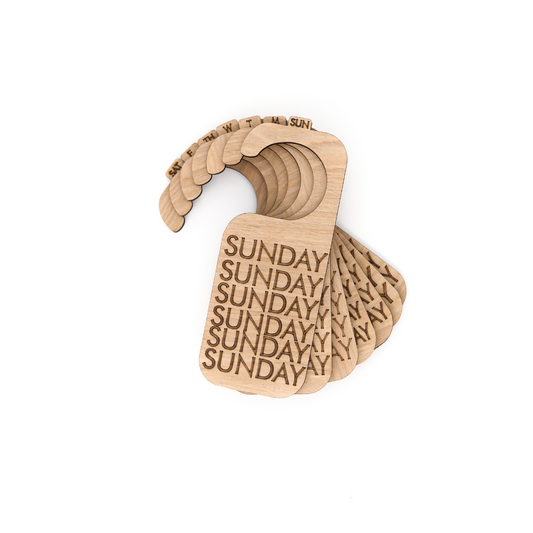 Days of the Week Closet Organizer Hangers