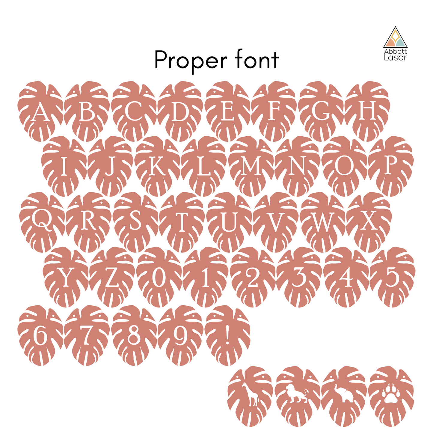 Wood Monstera Leaf Name Banner