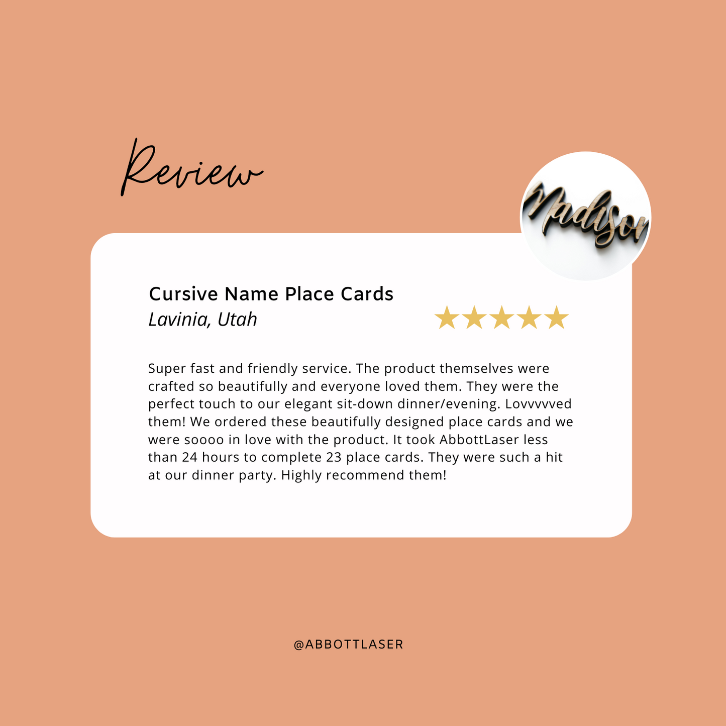 Wood Name Place Cards