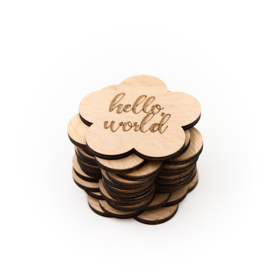 Wood Flower Baby Milestones