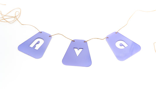 Acrylic Groovy Name Banner