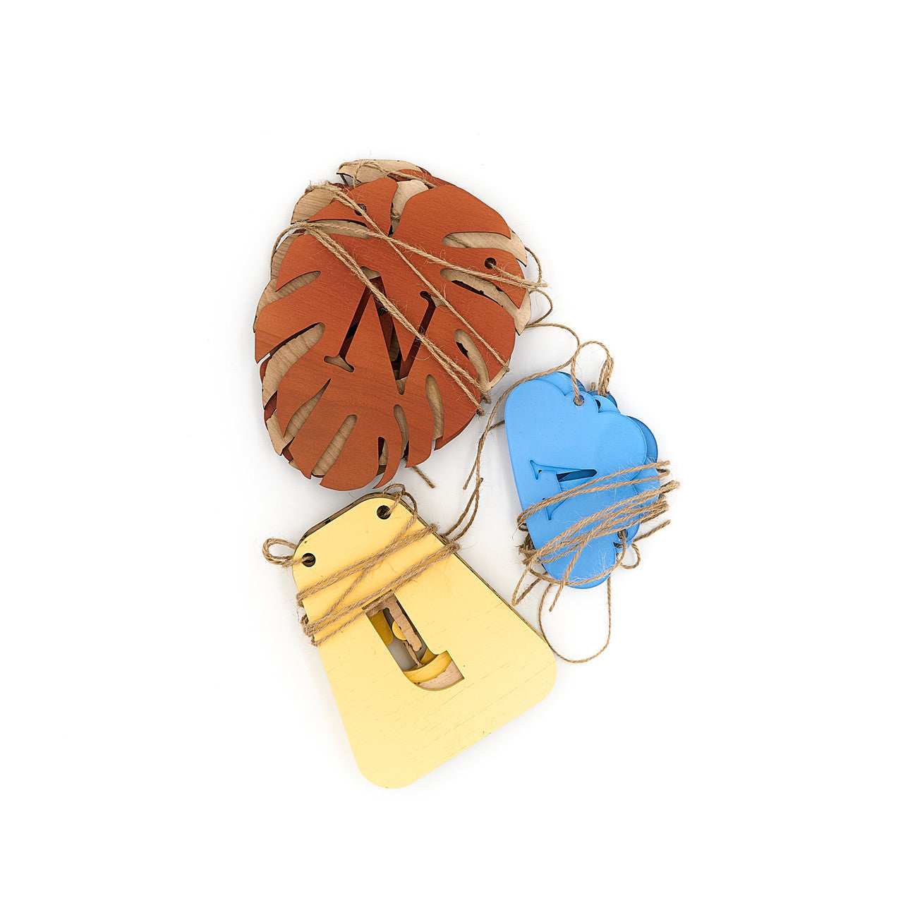 Acrylic Monstera Leaf Name Banner