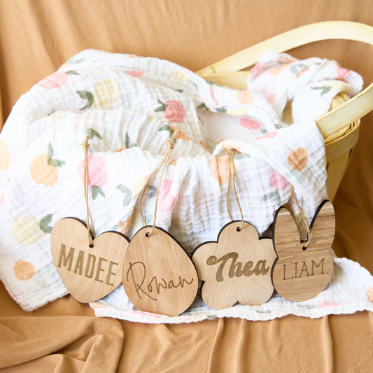 2023 Wood Easter Basket Tags