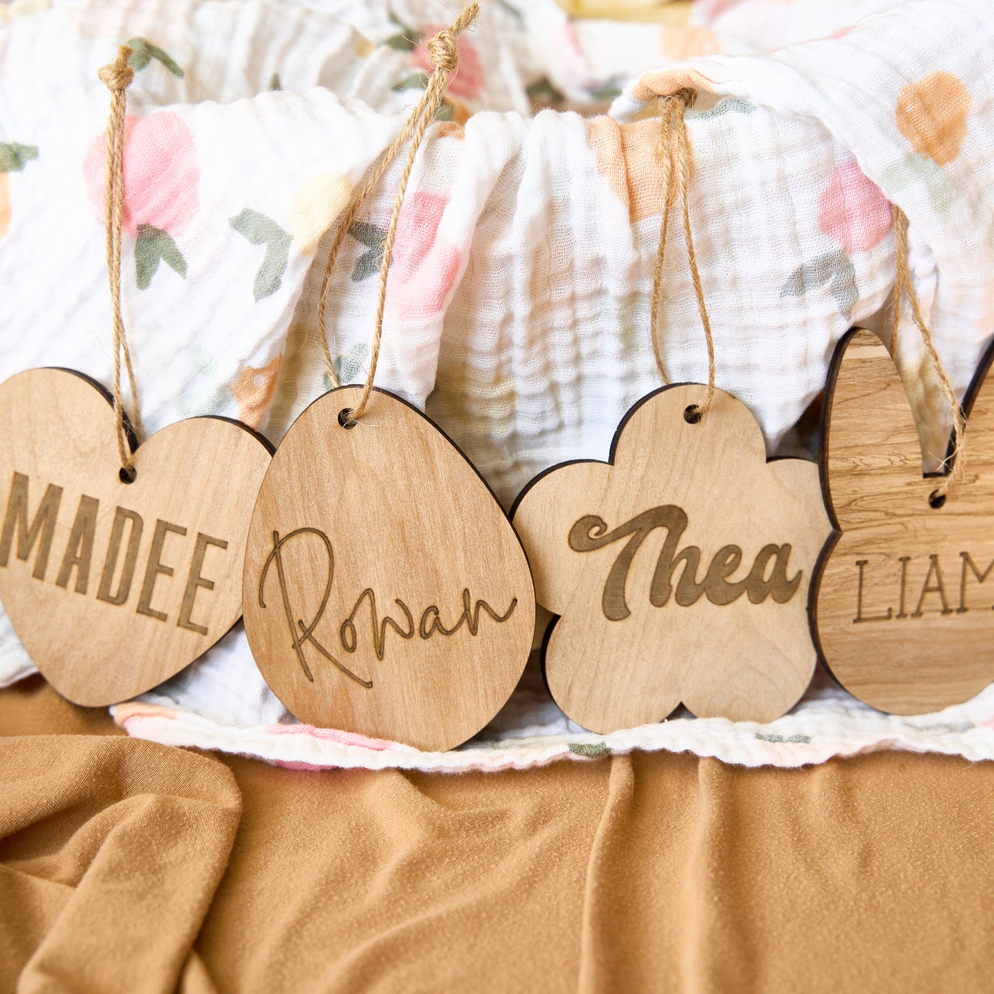 2023 Wood Easter Basket Tags