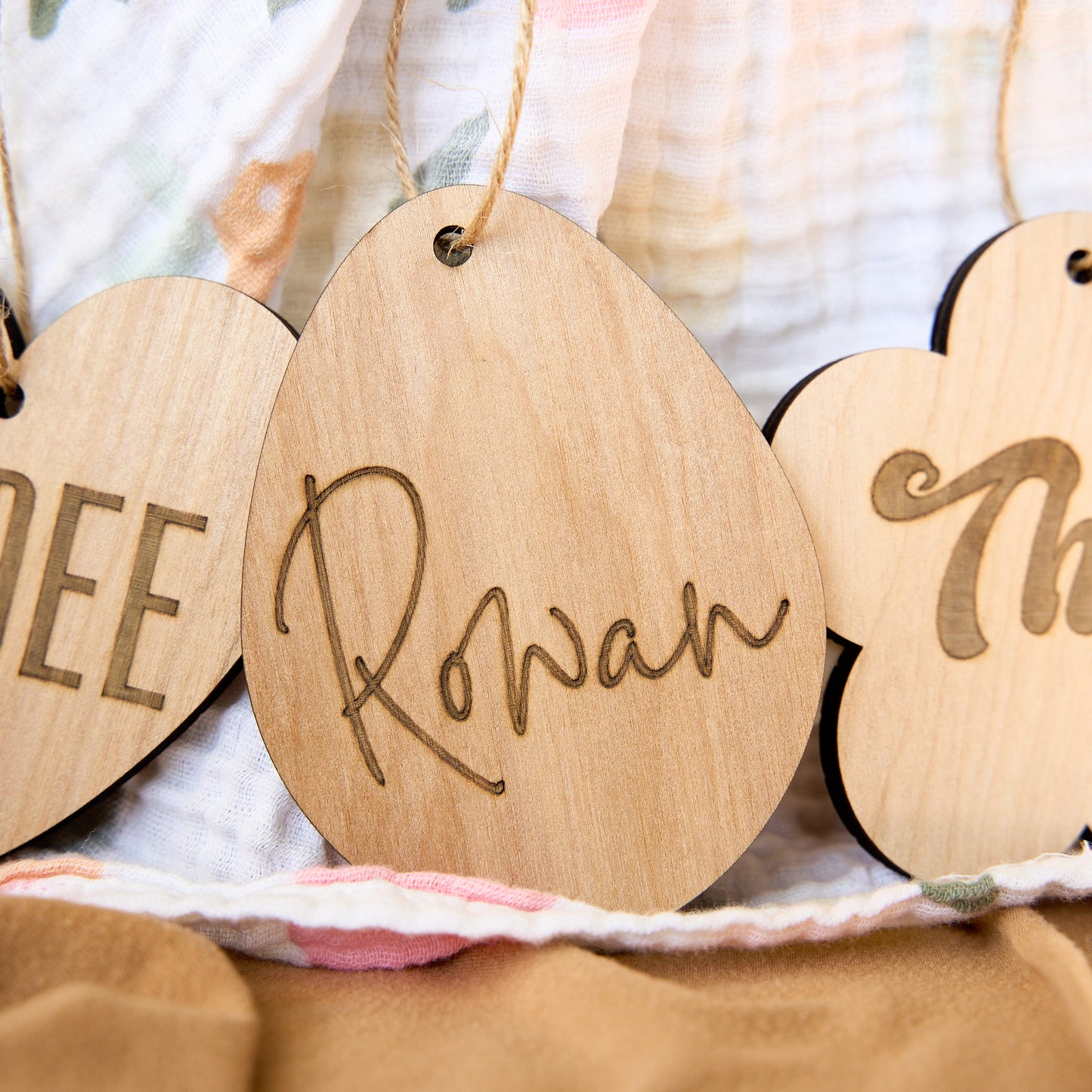 2023 Wood Easter Basket Tags