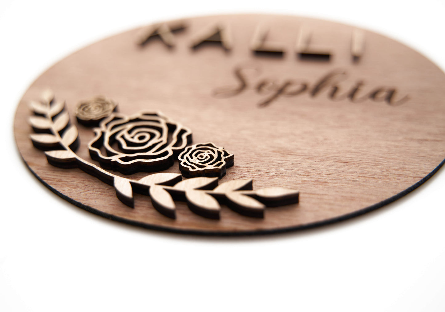 Flower Name Sign Circle