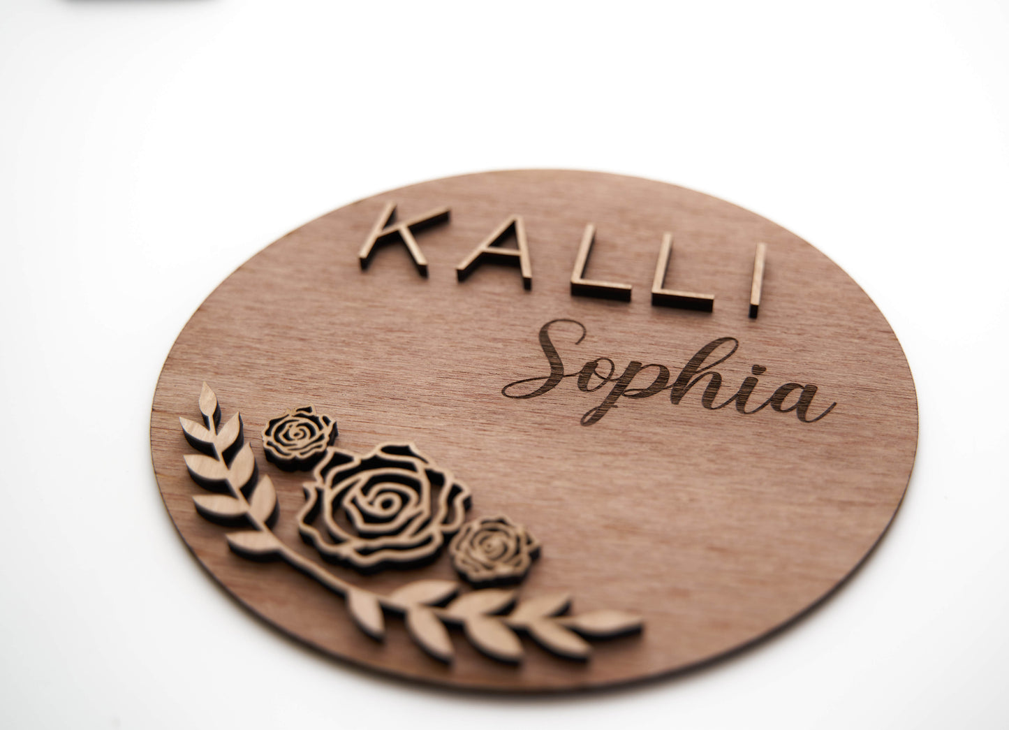 Flower Name Sign Circle