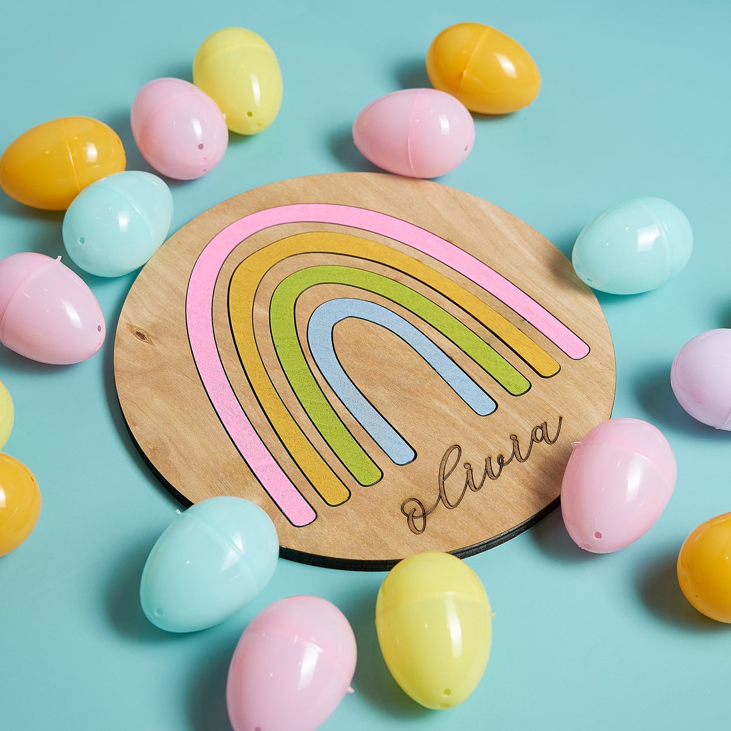 Circle Rainbow Puzzle With Name