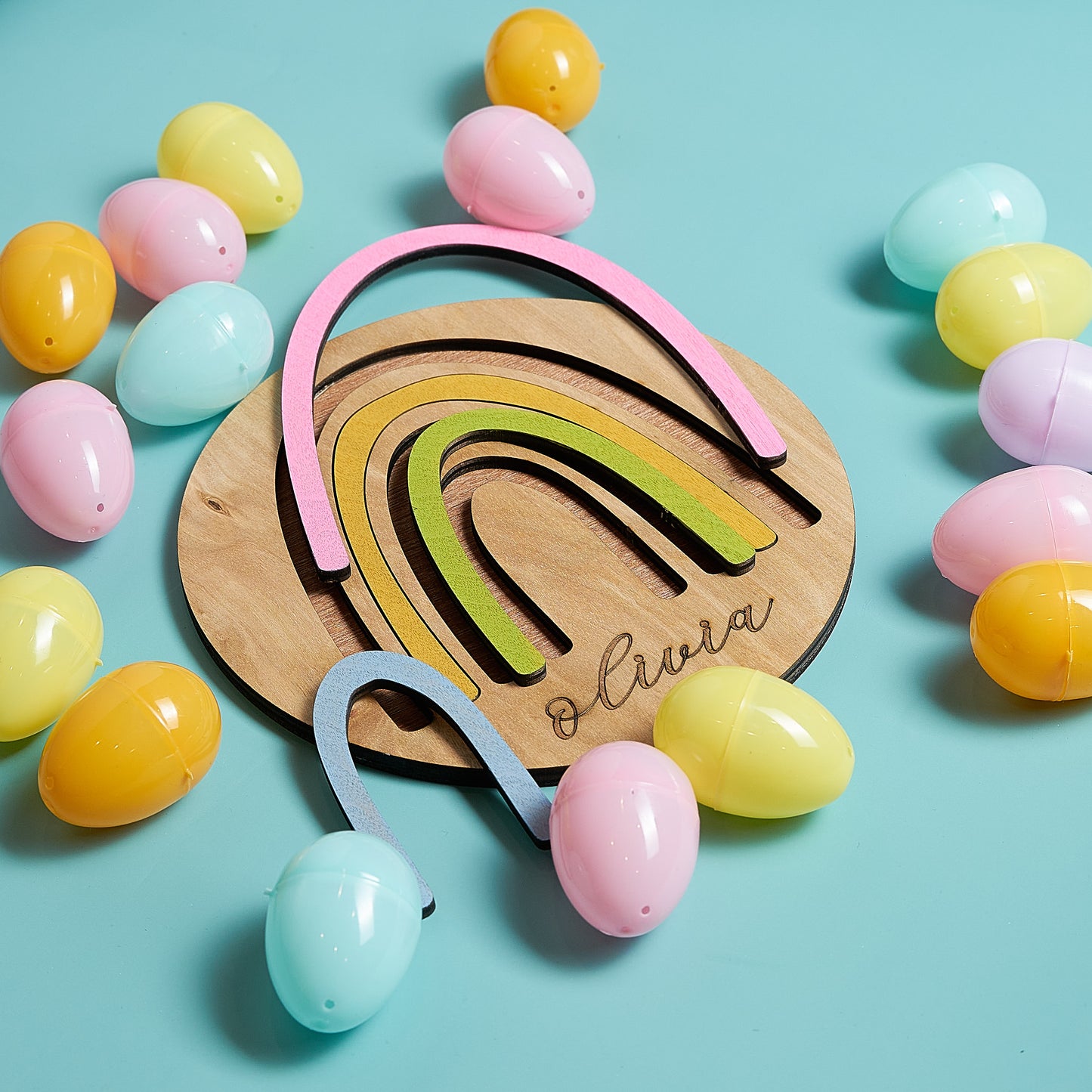 Circle Rainbow Puzzle With Name