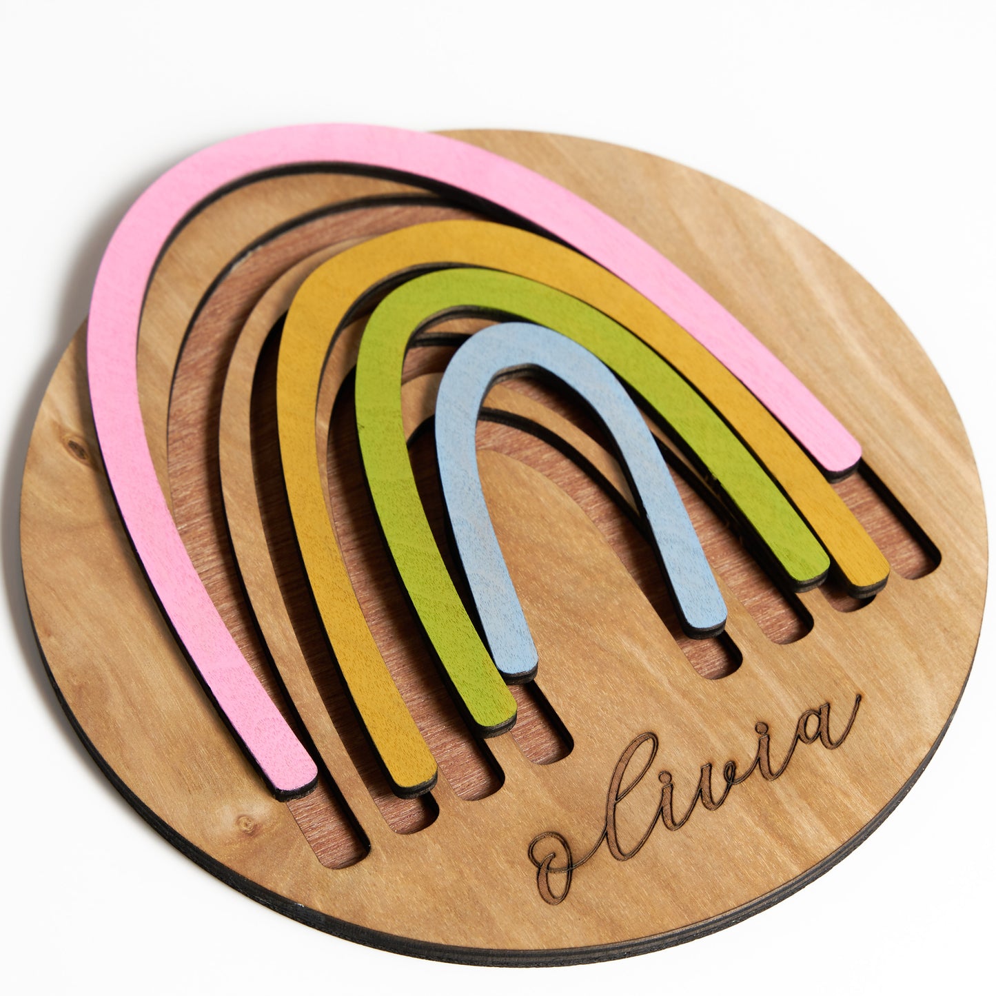 Circle Rainbow Puzzle With Name