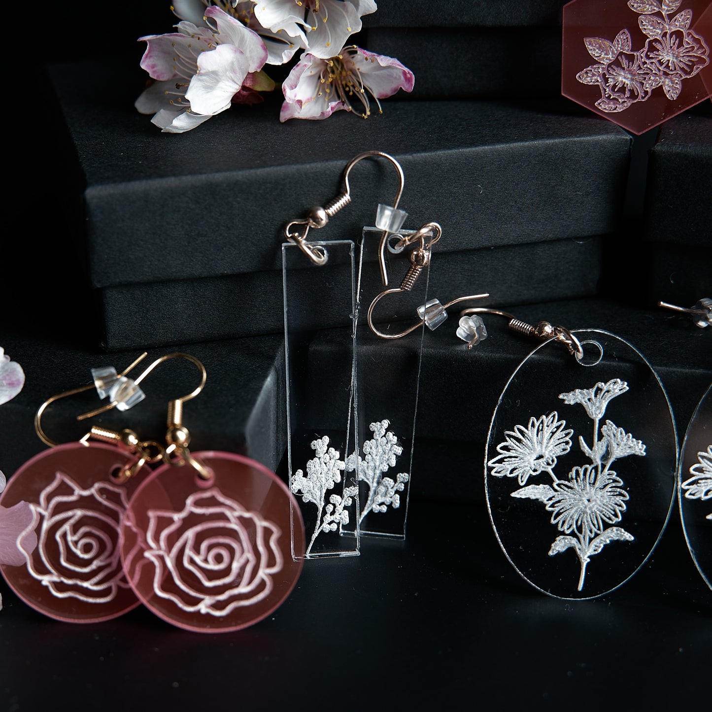 Lush Lines Acrylic Earrings