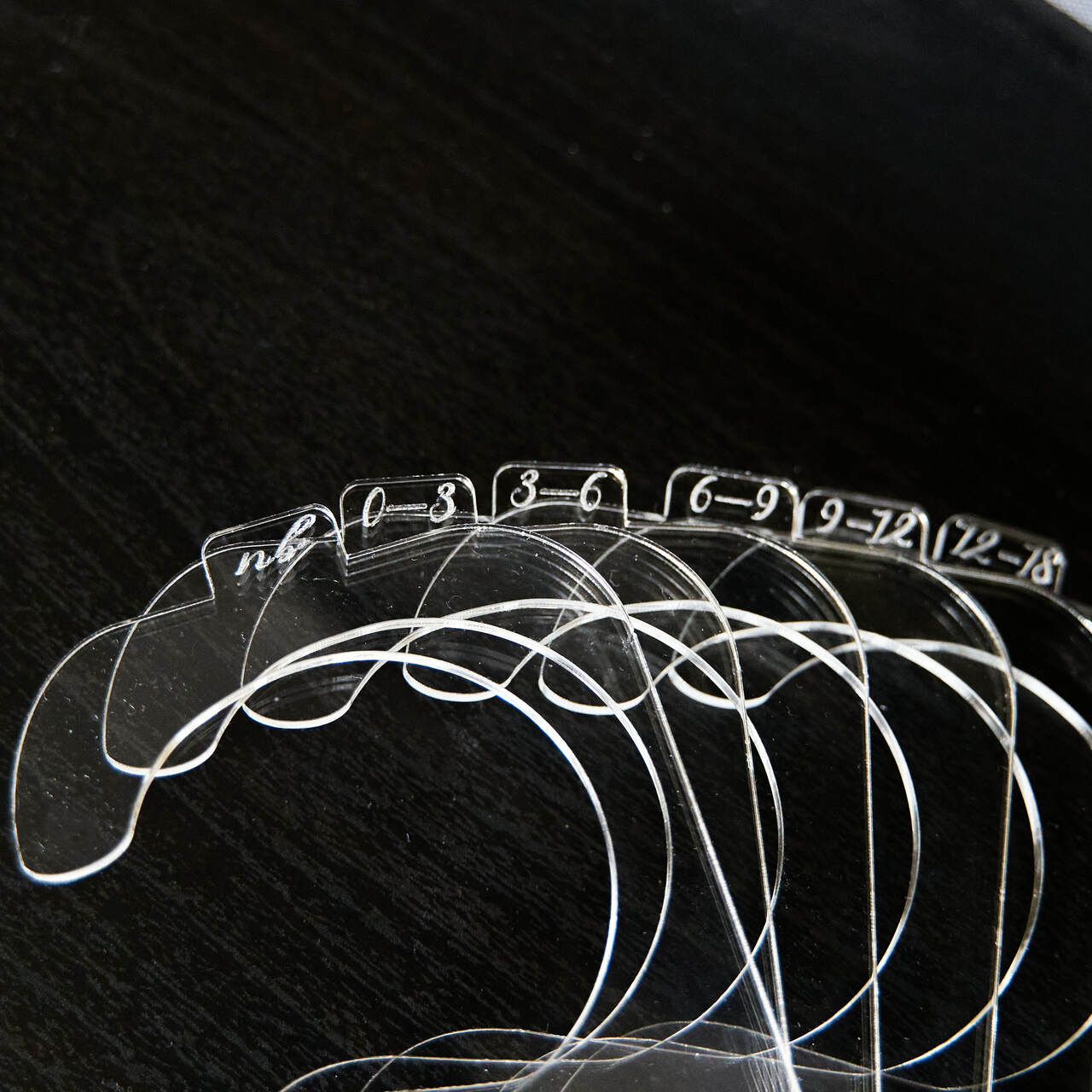 Cursive Acrylic Baby Hanger Dividers