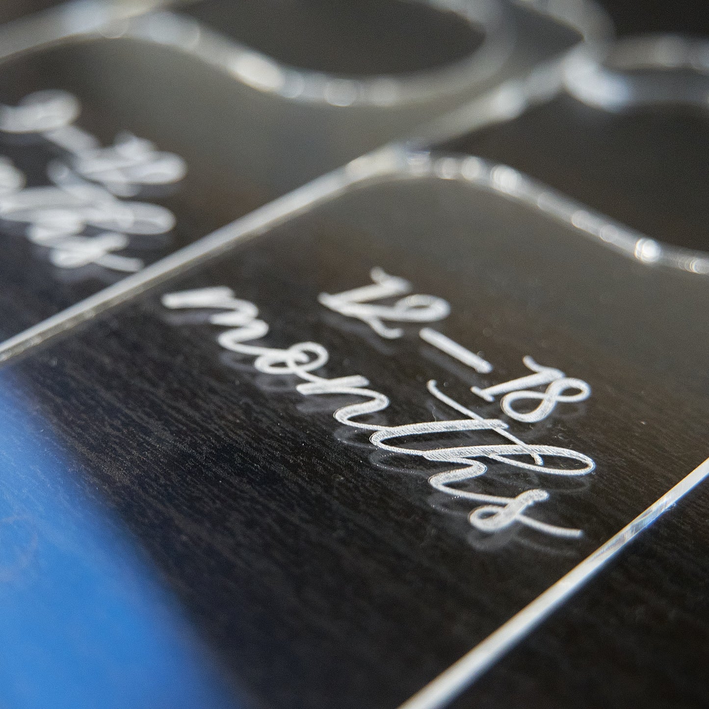 Cursive Acrylic Baby Hanger Dividers