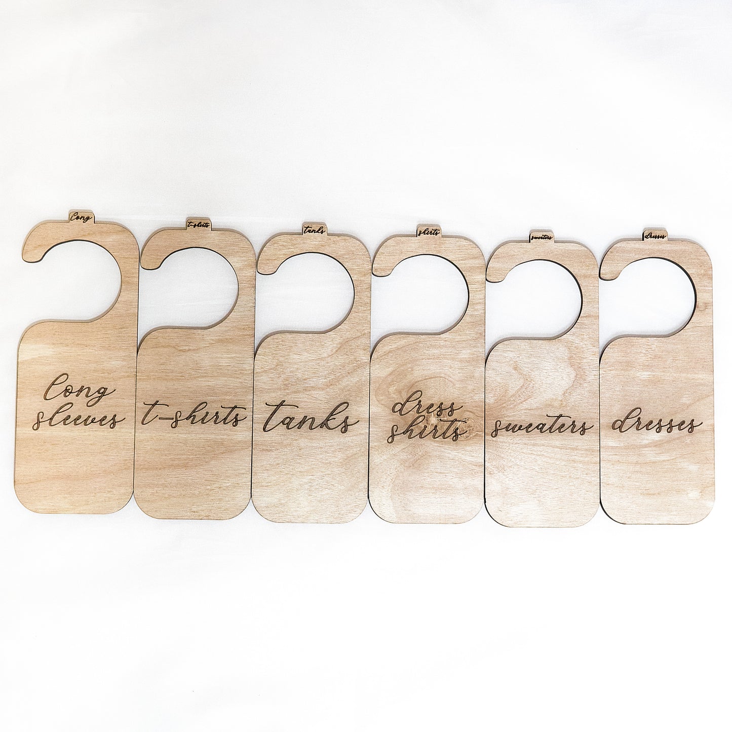 Custom Cursive Wood Hanger Dividers