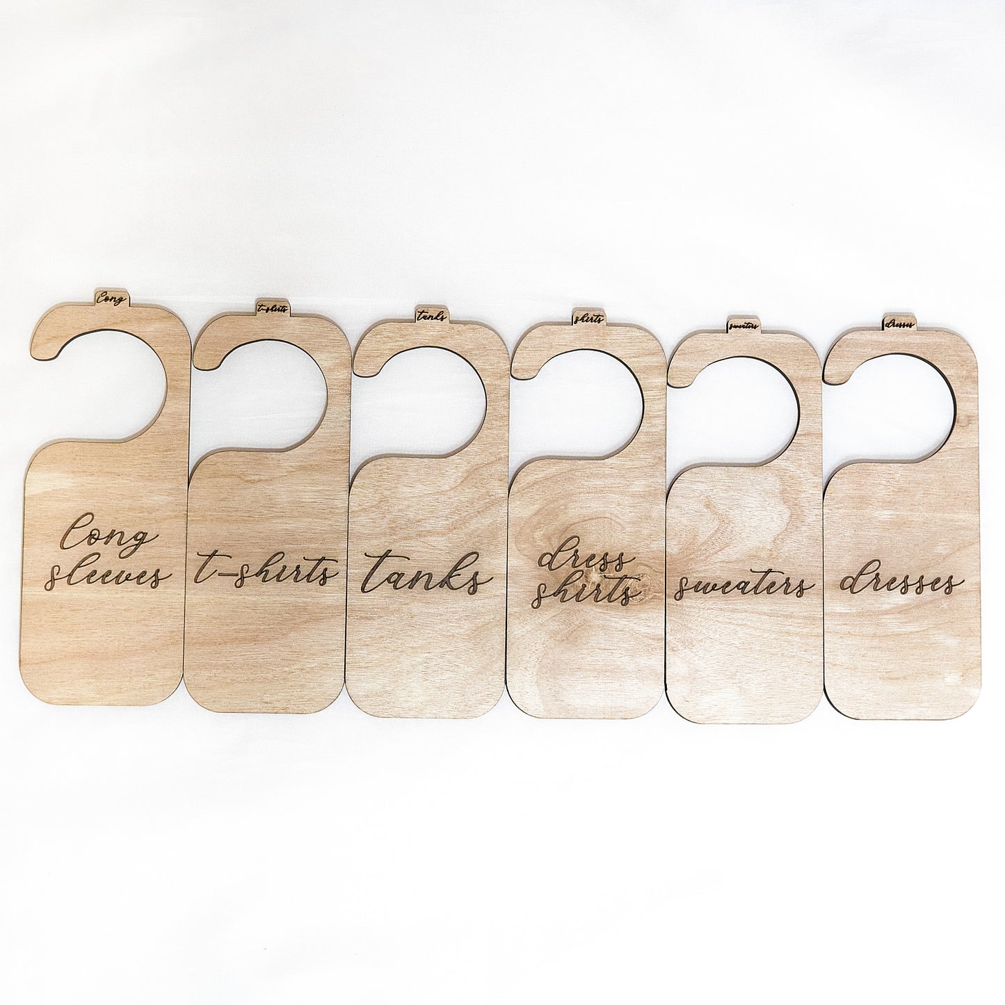 Custom Cursive Wood Hanger Dividers