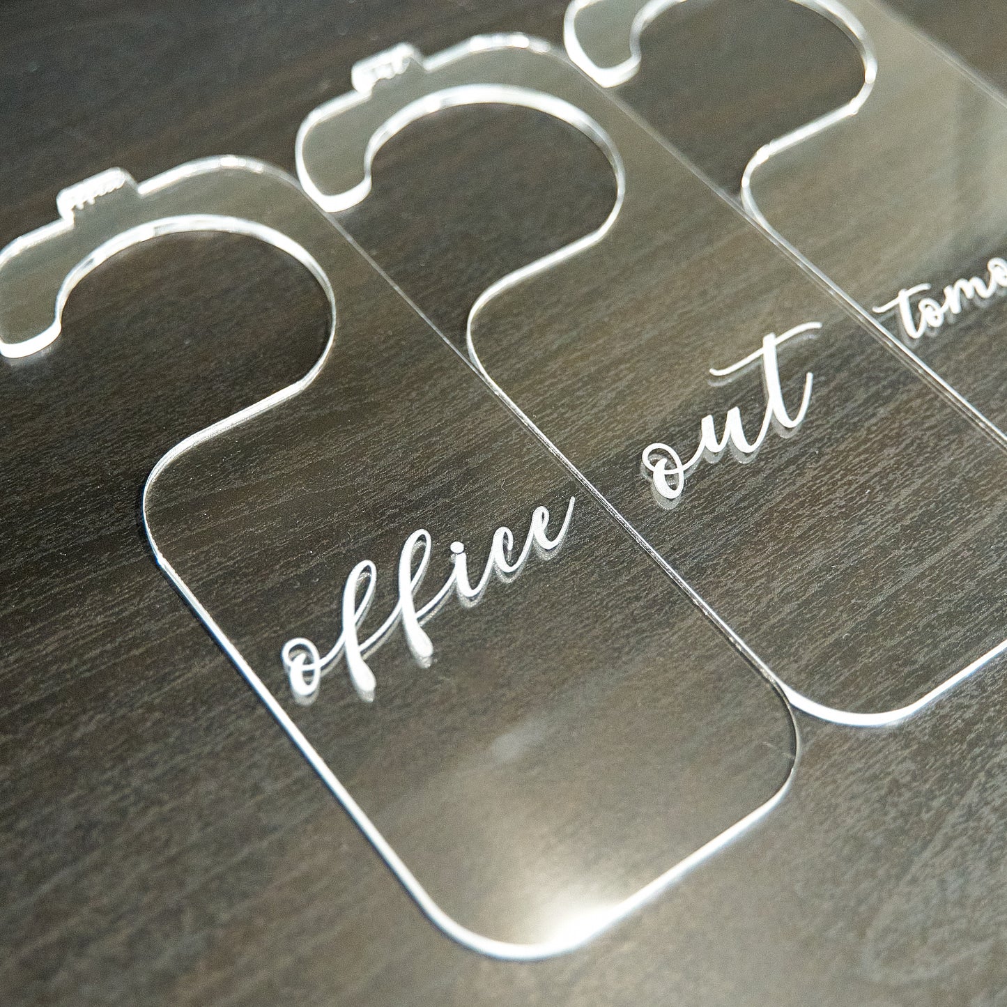 Custom Cursive Acrylic Hanger Dividers