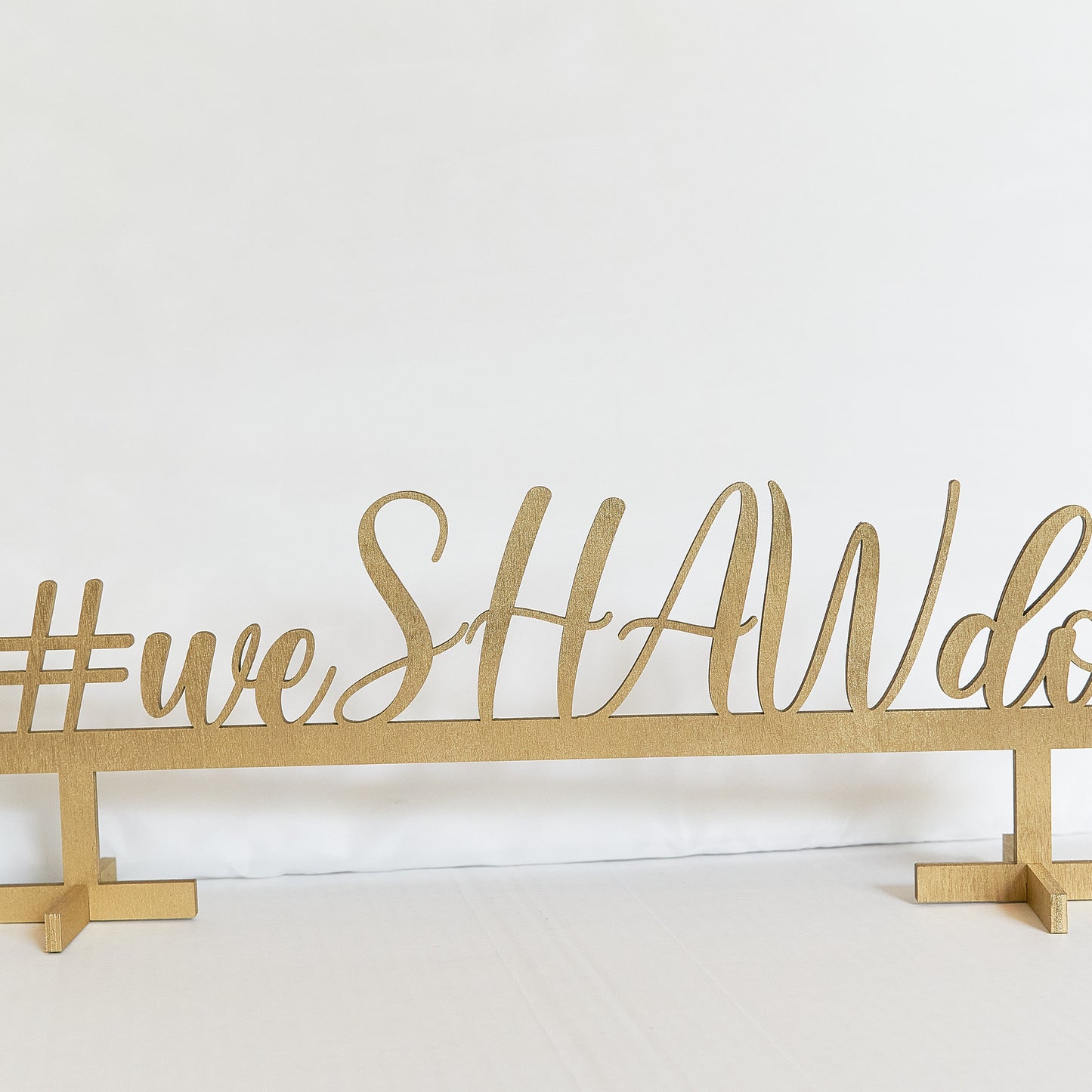 Hashtag Wedding Name Table Sign
