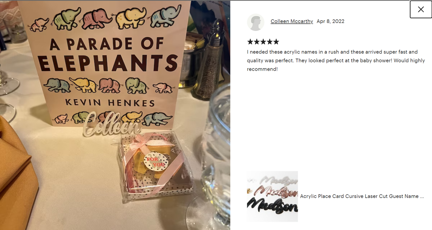 Wood Name Place Cards