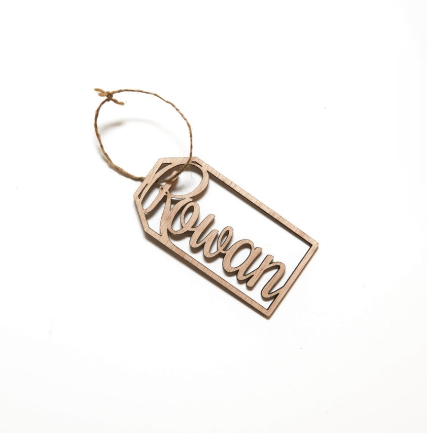 Cutout Name Stocking Tag