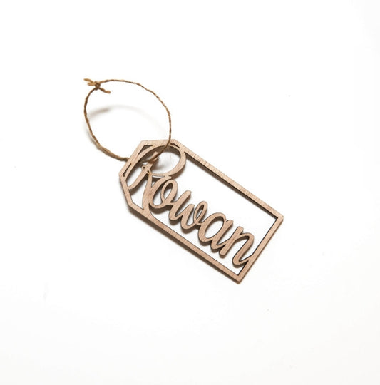 Cutout Name Stocking Tag