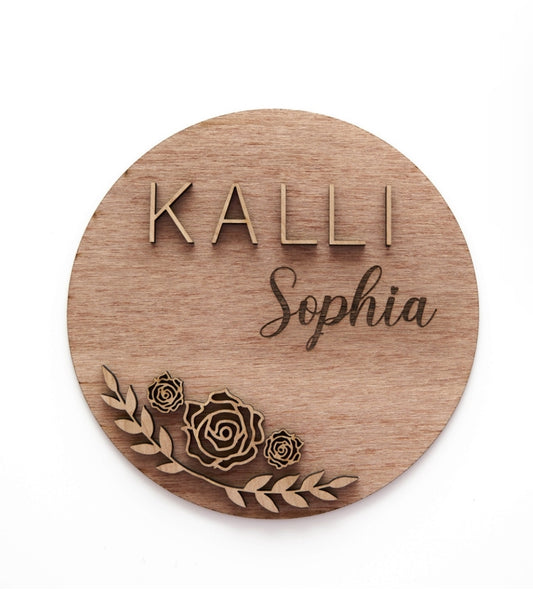 Flower Name Sign Circle