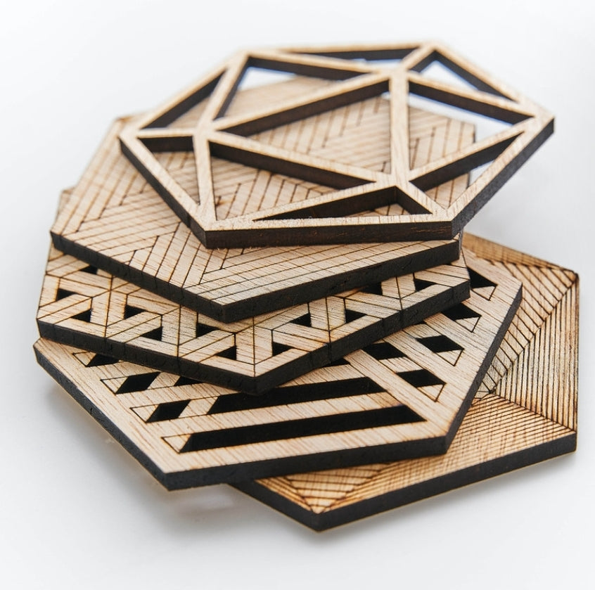 Mix Hexagon Coaster Set of 4