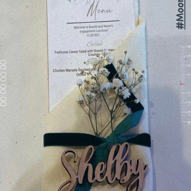 Wood Name Place Cards