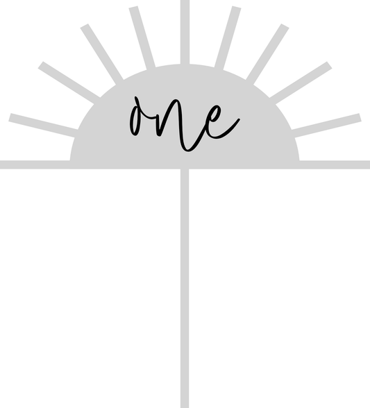 "One" Sun Cake Topper
