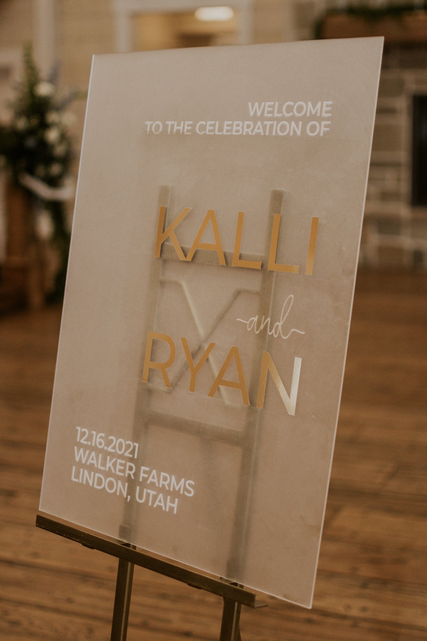 Acrylic Wedding Welcome Sign