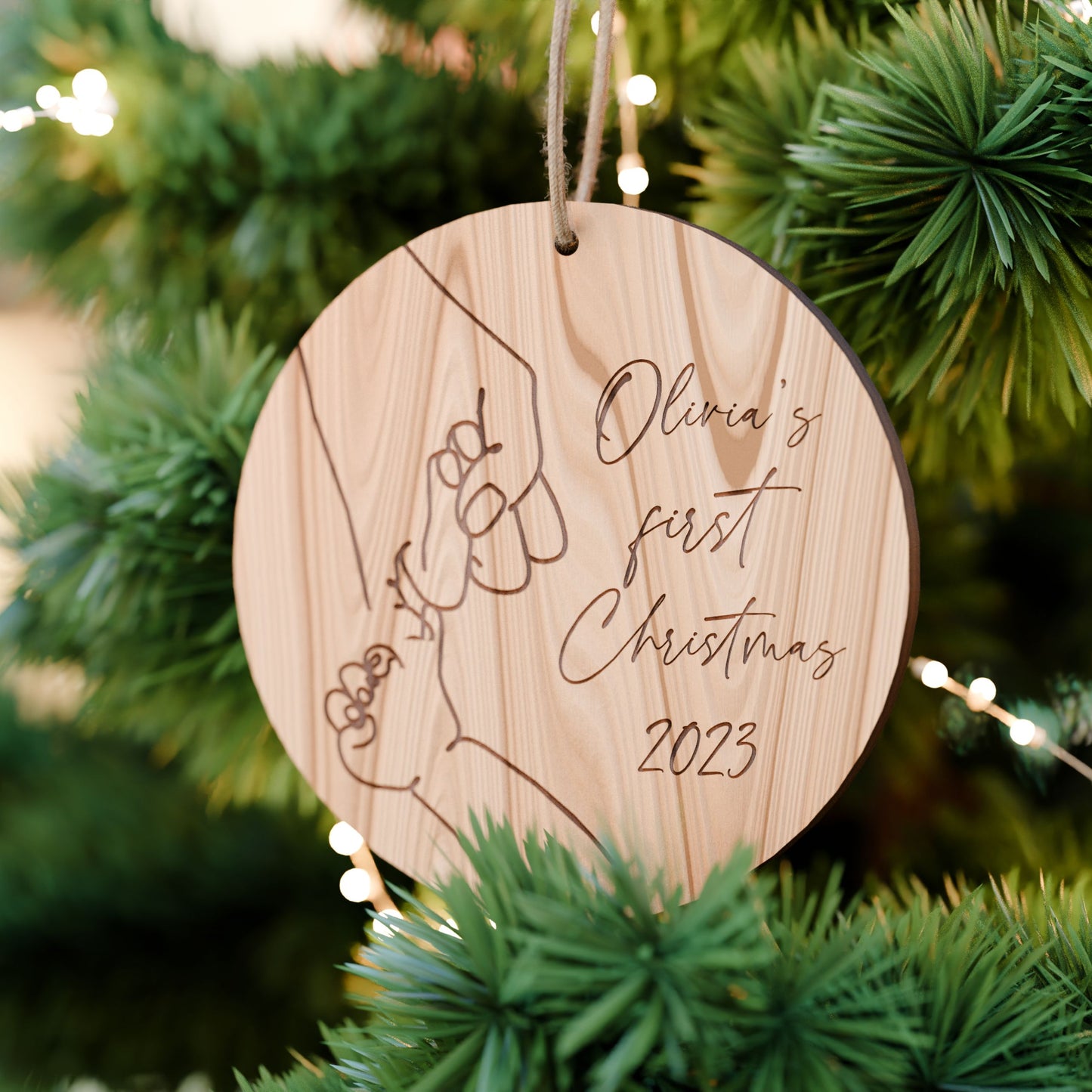 Baby's First Christmas Pinky Promise Ornament