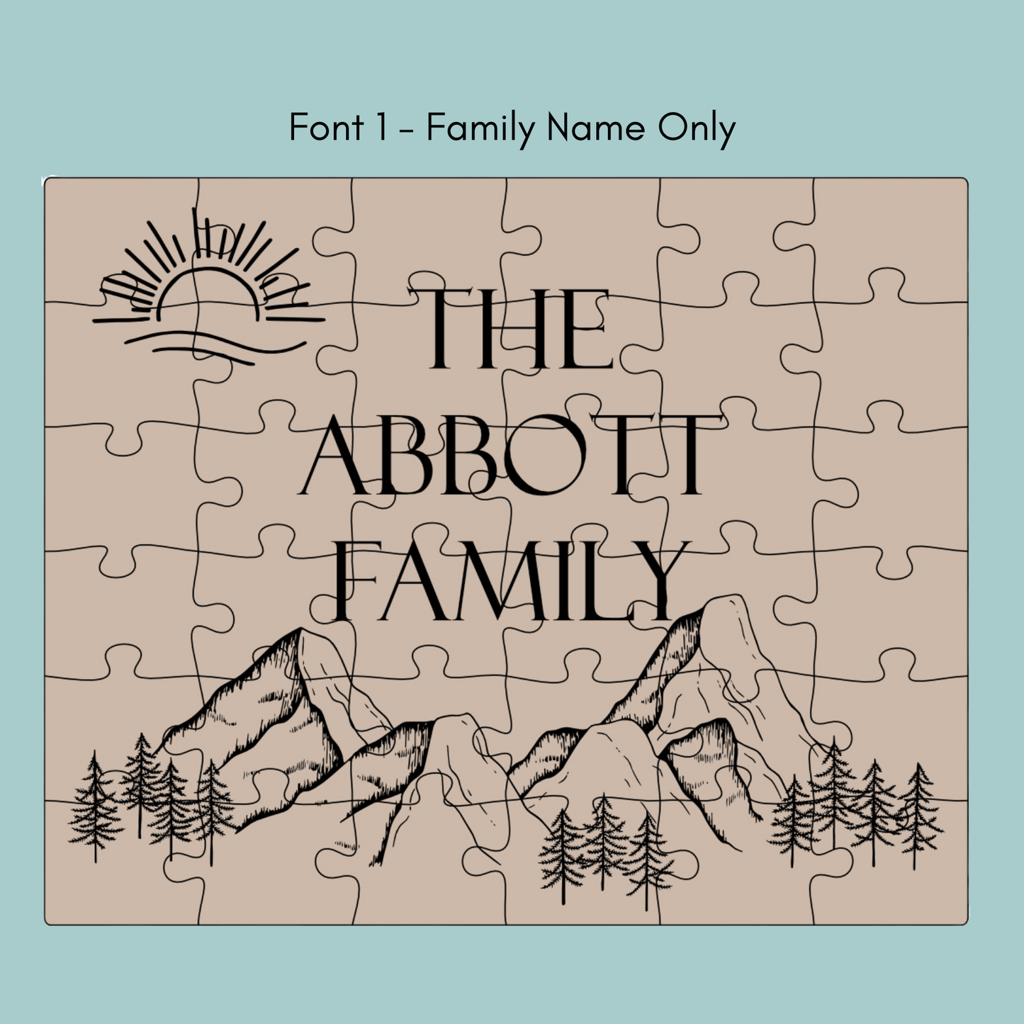 Engraved Family Name Puzzle
