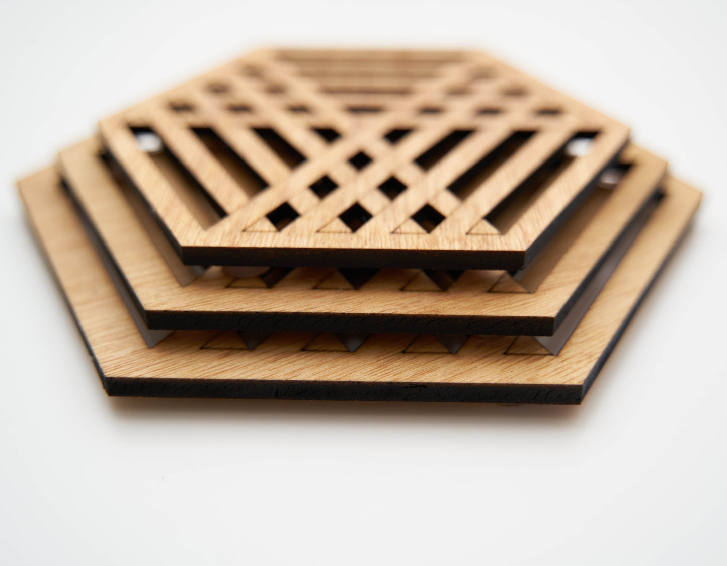 Wooden Trivet Hot Pad Set