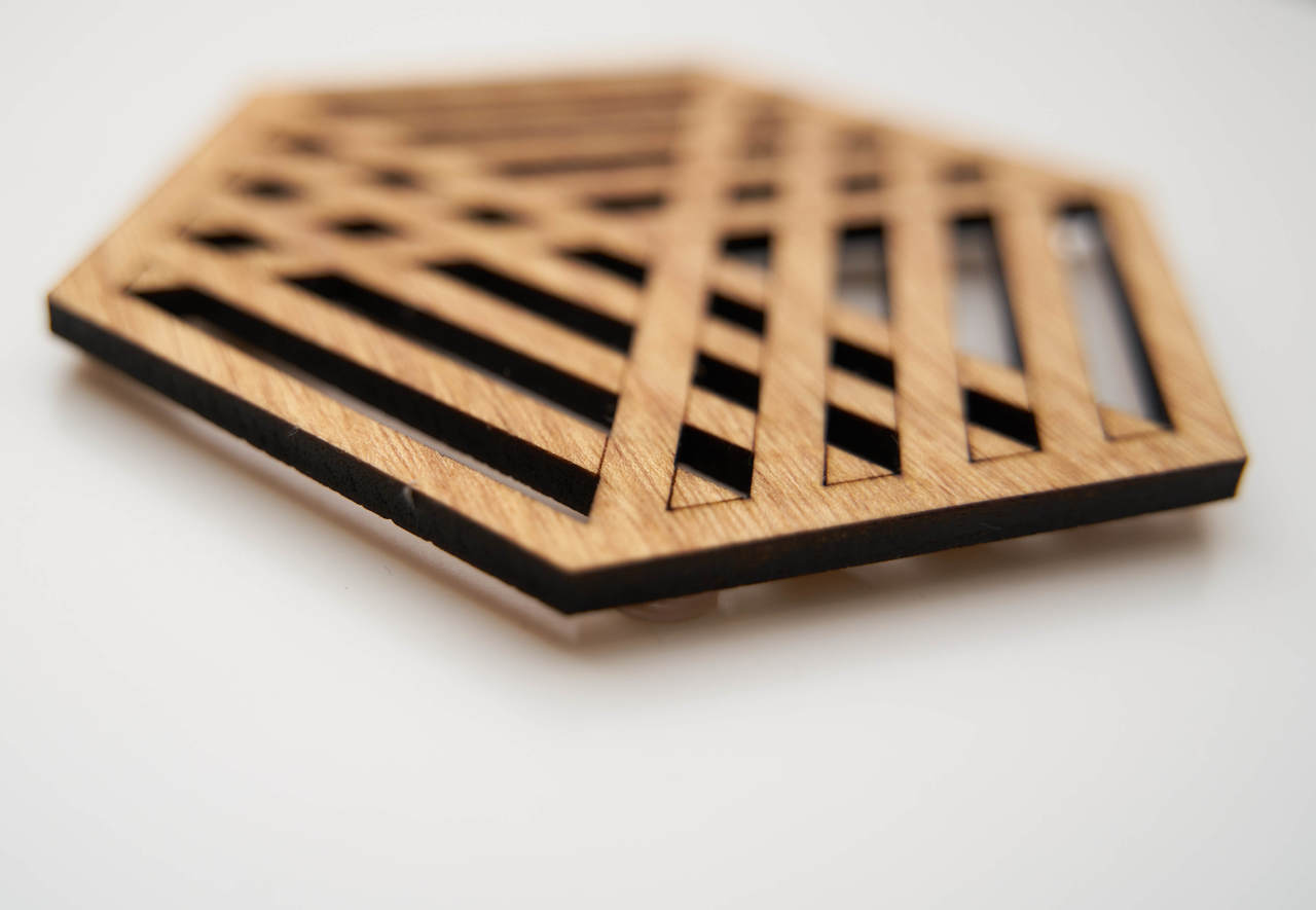 Wooden Trivet Hot Pad Set