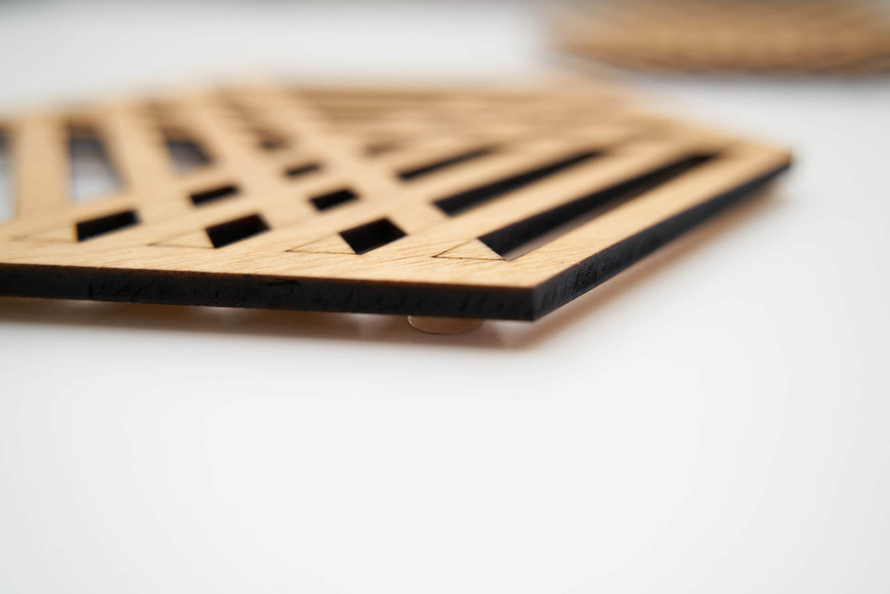 Wooden Trivet Hot Pad Set