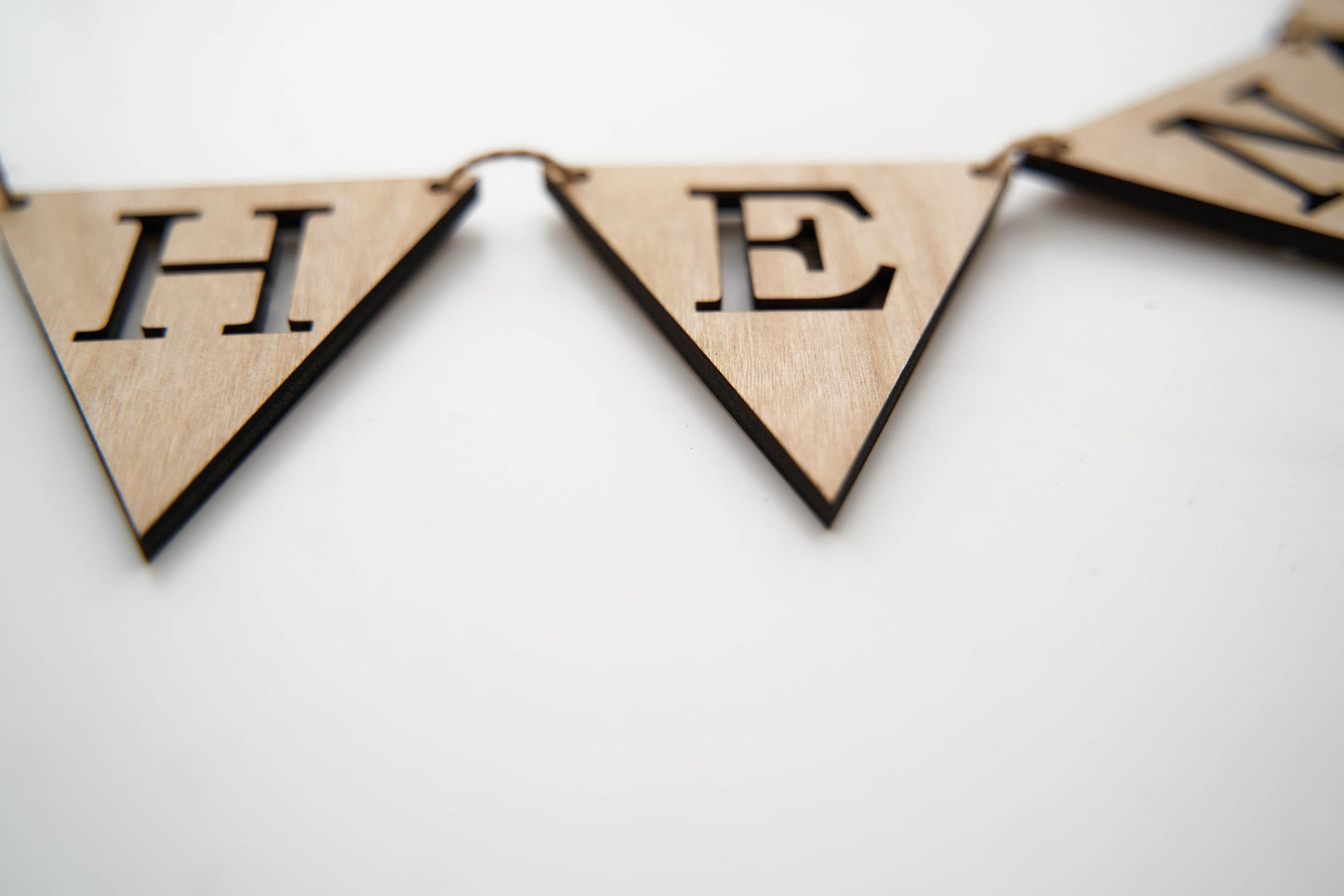 Wood Name Garland Banner