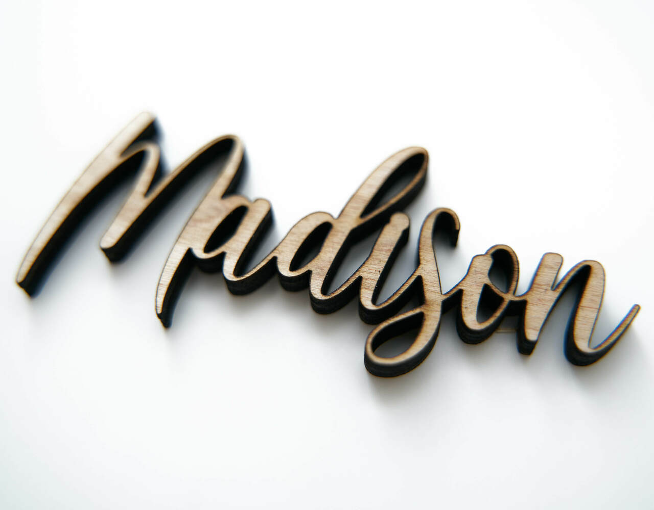 Large Wood Cursive Place Cards