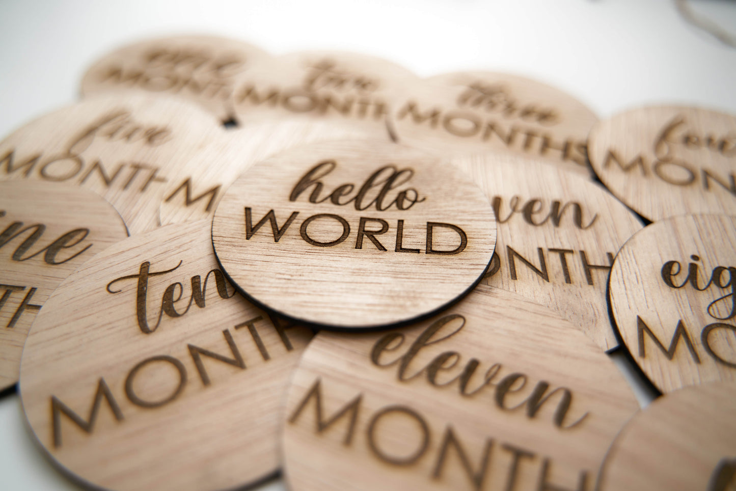 Wood Baby Milestone Circles