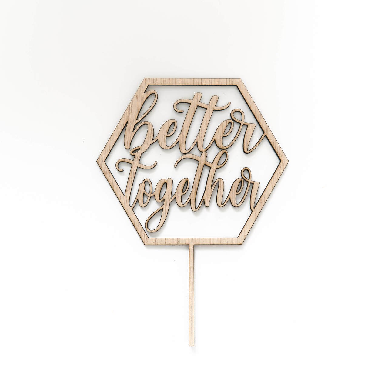 Hexagon Better Together Cake Topper