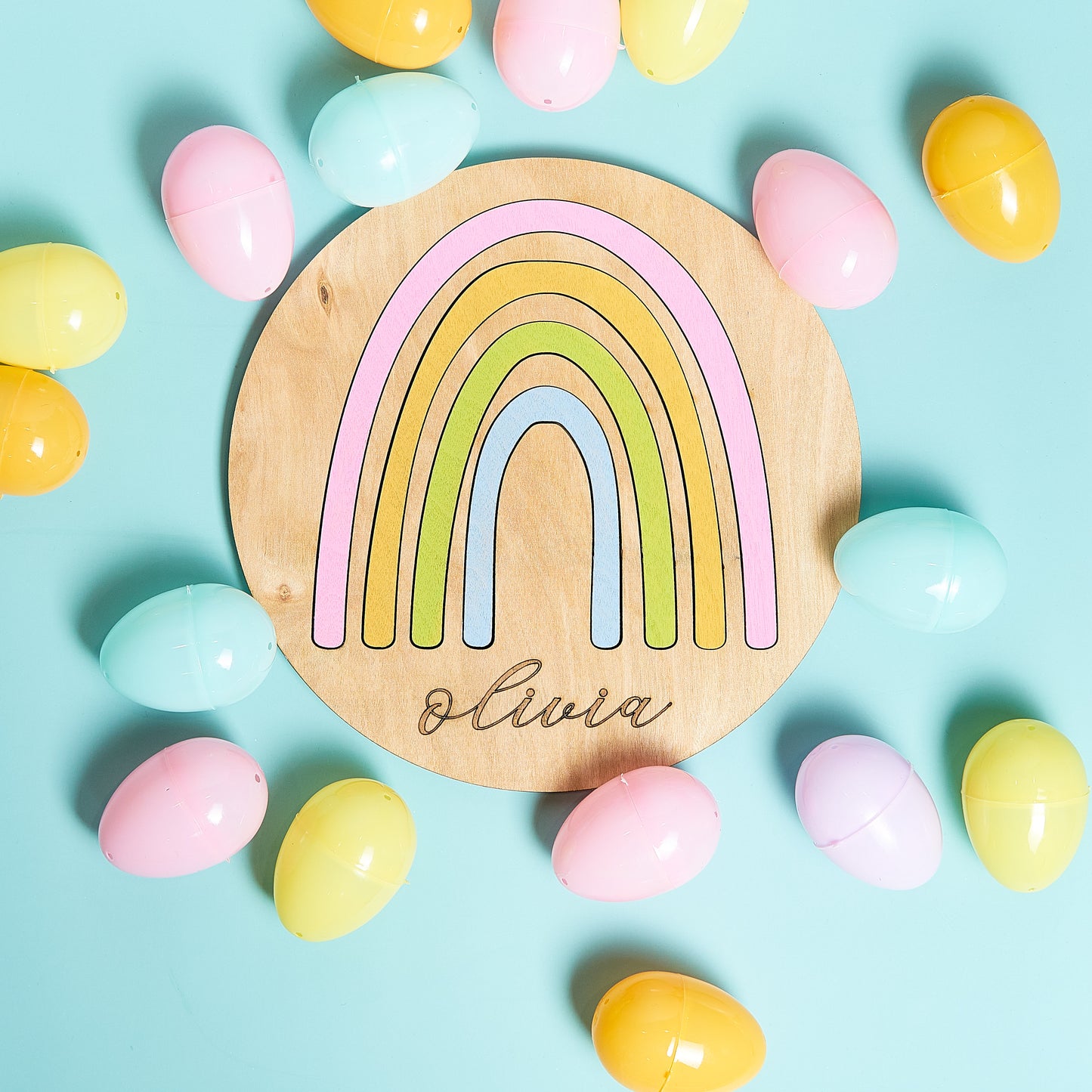 Circle Rainbow Puzzle With Name