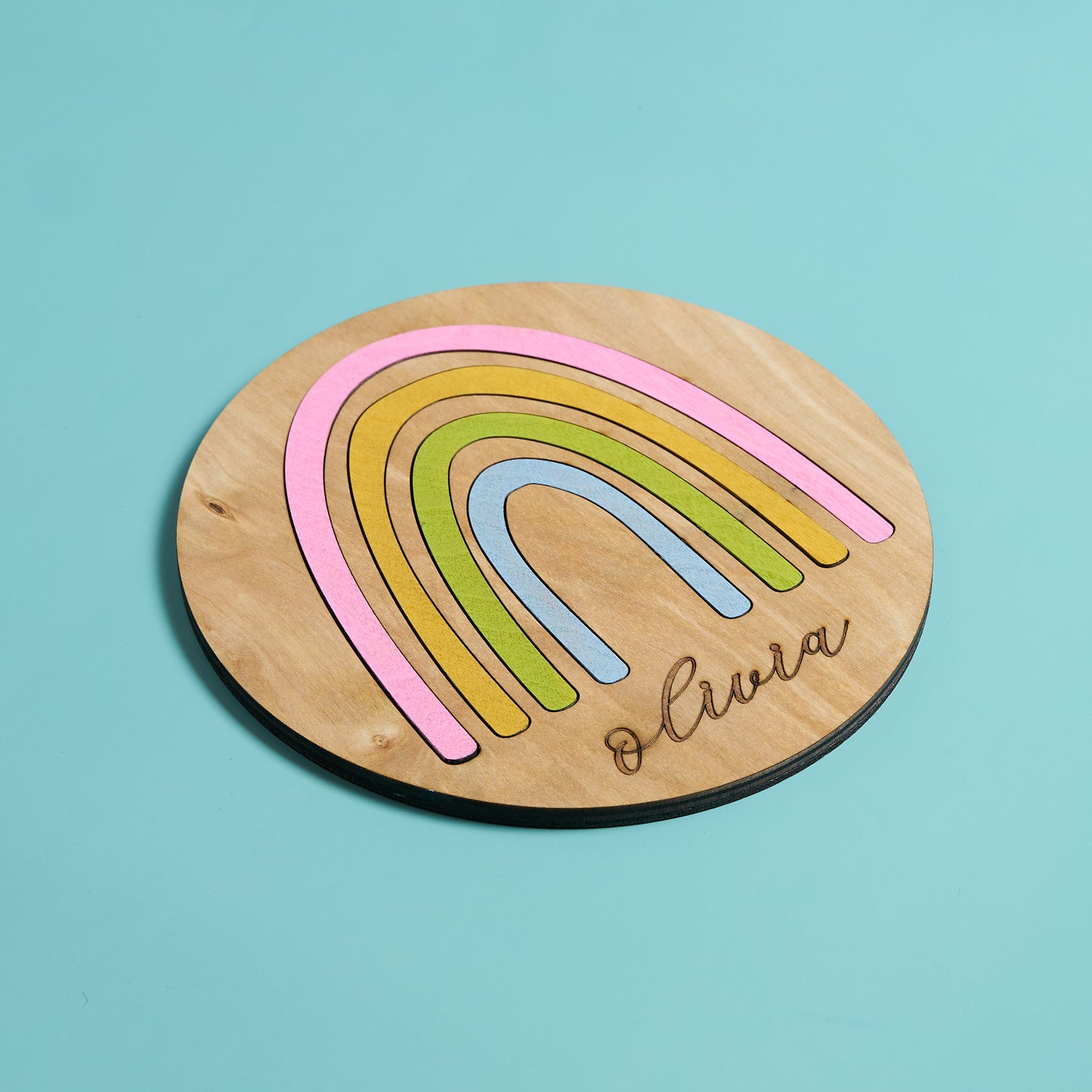 Circle Rainbow Puzzle With Name