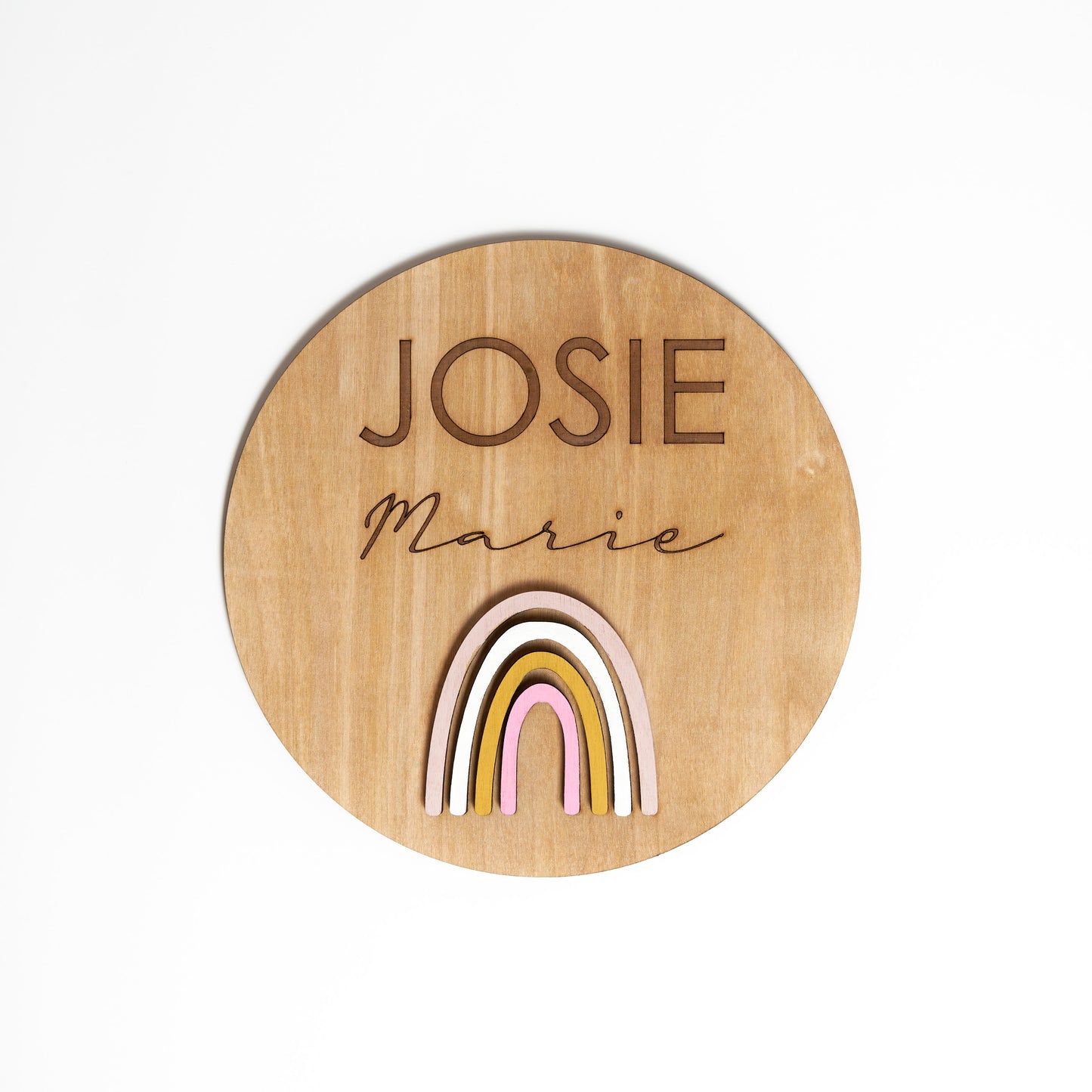 Circle Rainbow Name Sign