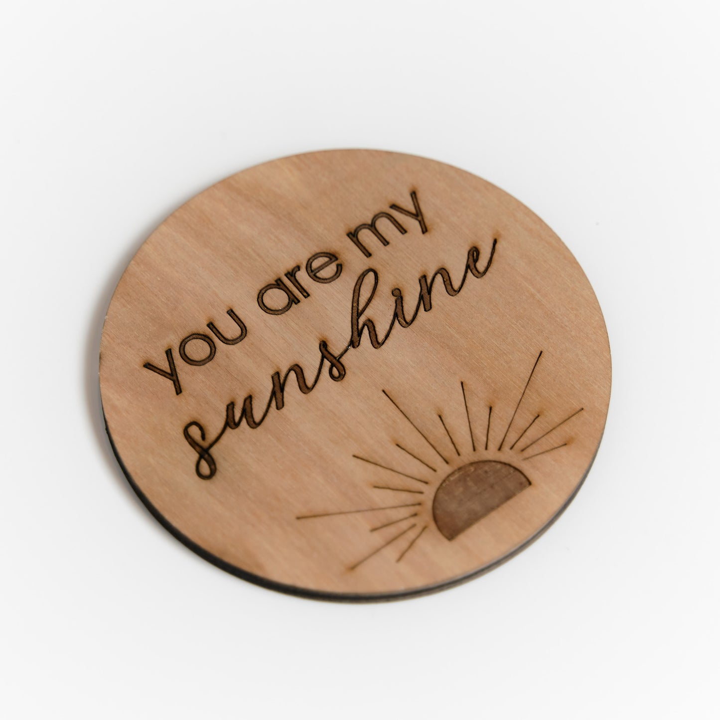 Engraved You Are My Sunshine Circle
