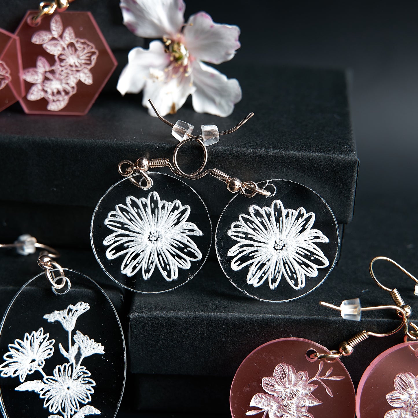 Dainty Daisies Acrylic Earrings