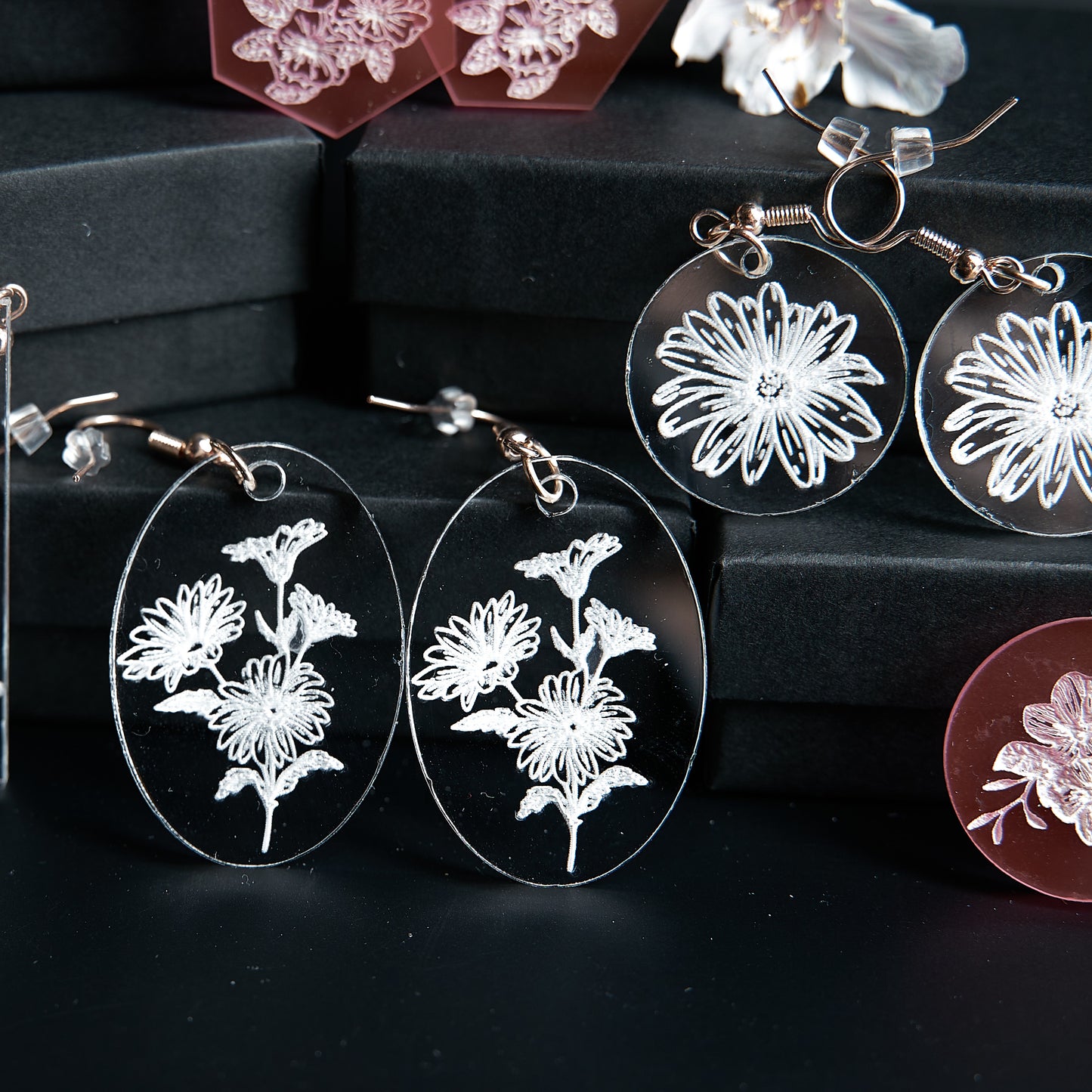 Bloom Where You Are Planted Acrylic Earrings