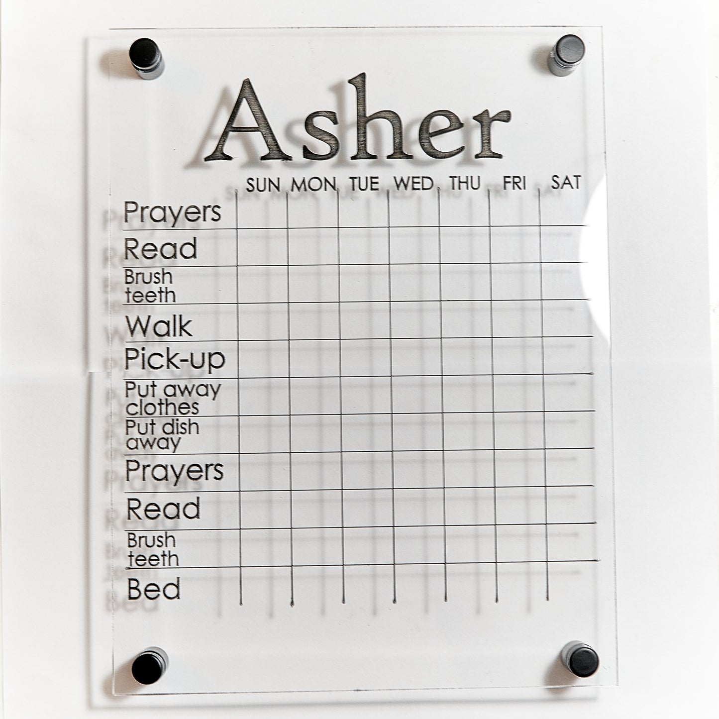 Dry-Erase Custom Chore Charts